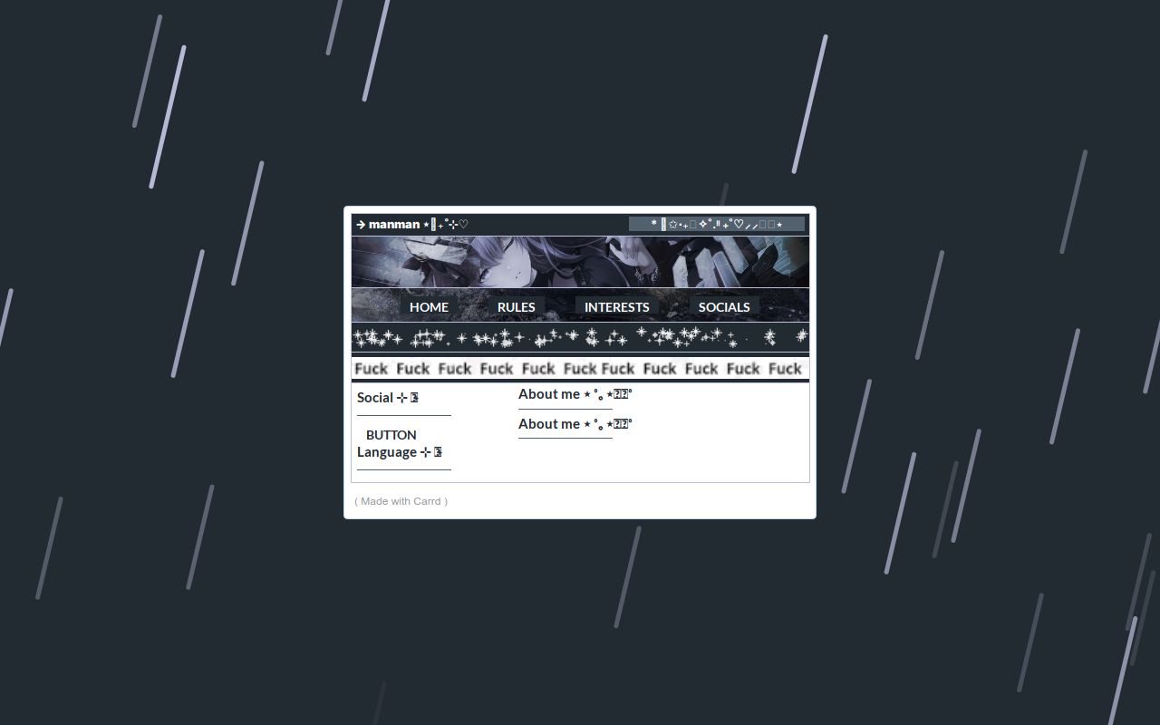 Carrd profile picture for @manman
